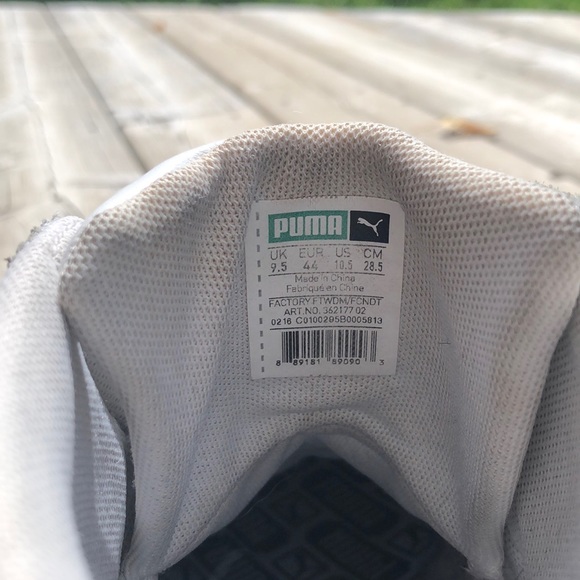 White PUMA high top sneakers w Vibram rubber soles - Picture 2 of 3